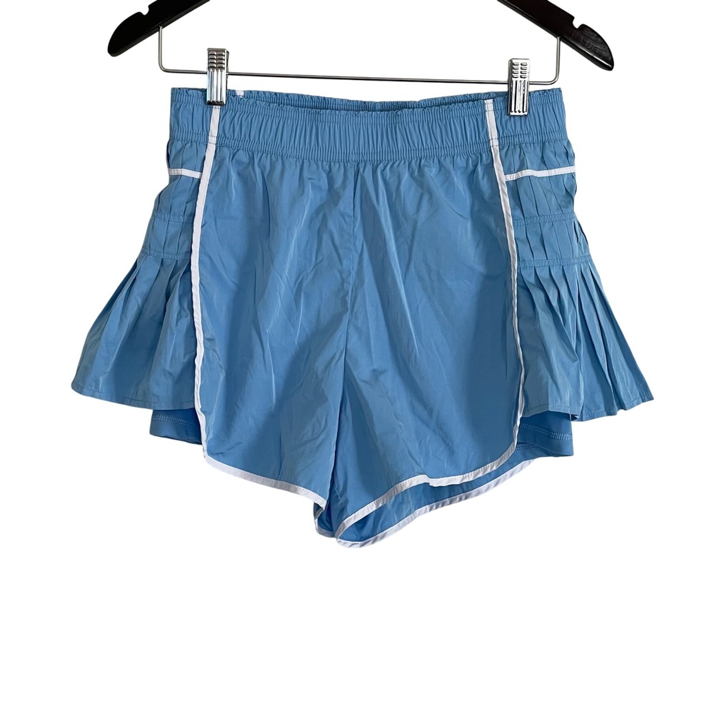 Yogalicious Radiant Courtside Chic Shorts Light Blue Pleated Tennis Small